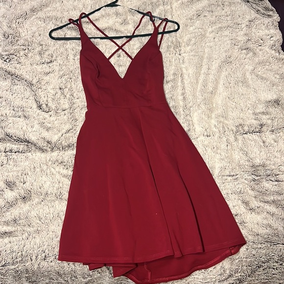 red homecoming dress. size medium - Picture 3 of 3
